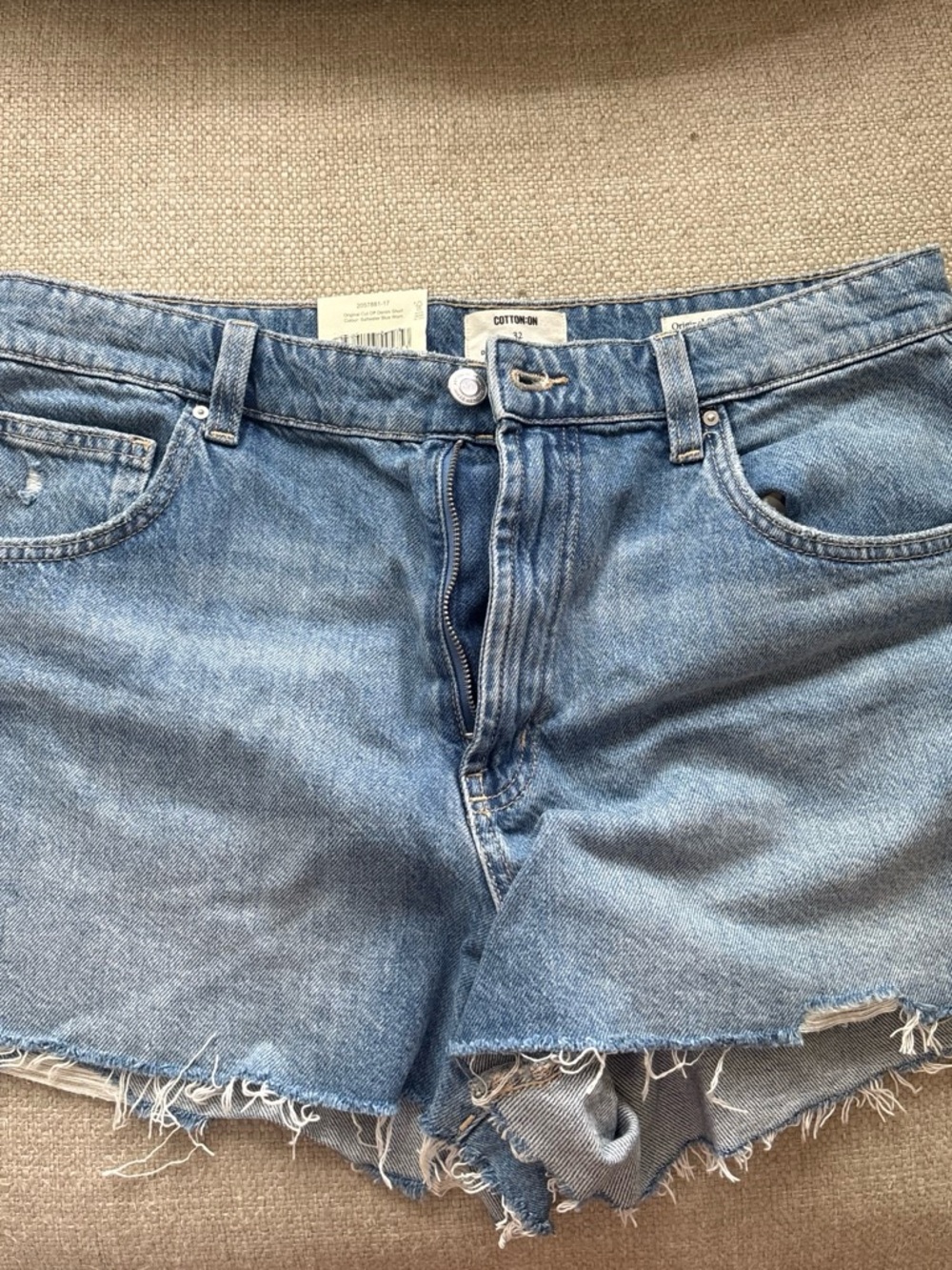 Cotton On Light Blue Original Cut Off Shorts